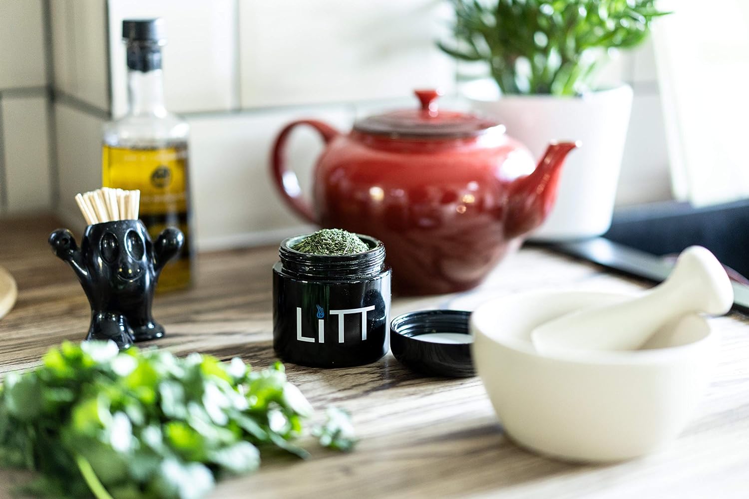 LiTT Premium Stash Storage Jar-with 100ml Mini Grinder