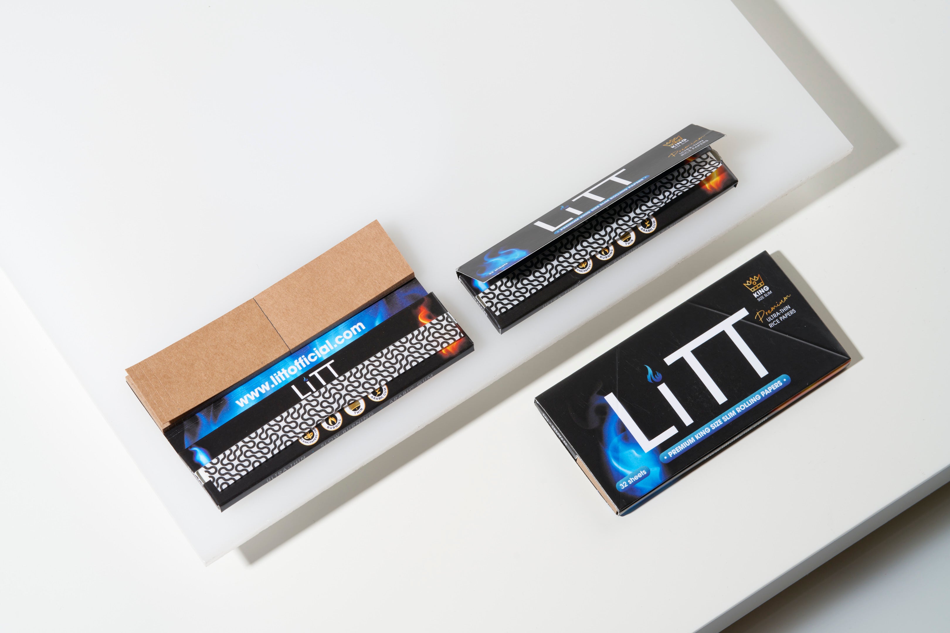 LITT - Premium Rice Rolling Papers - King-size Rolling papers available with Tips and with in-built rolling tray