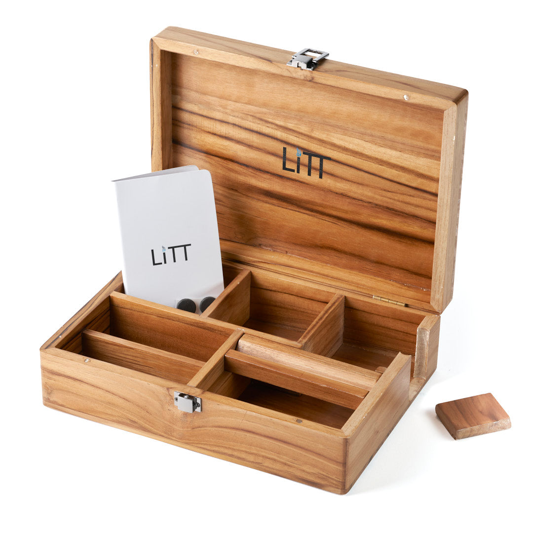 LITT Stash Box – Wooden Accessory Storage Box for Discreet Accessory Storage Handcrafted Organiser