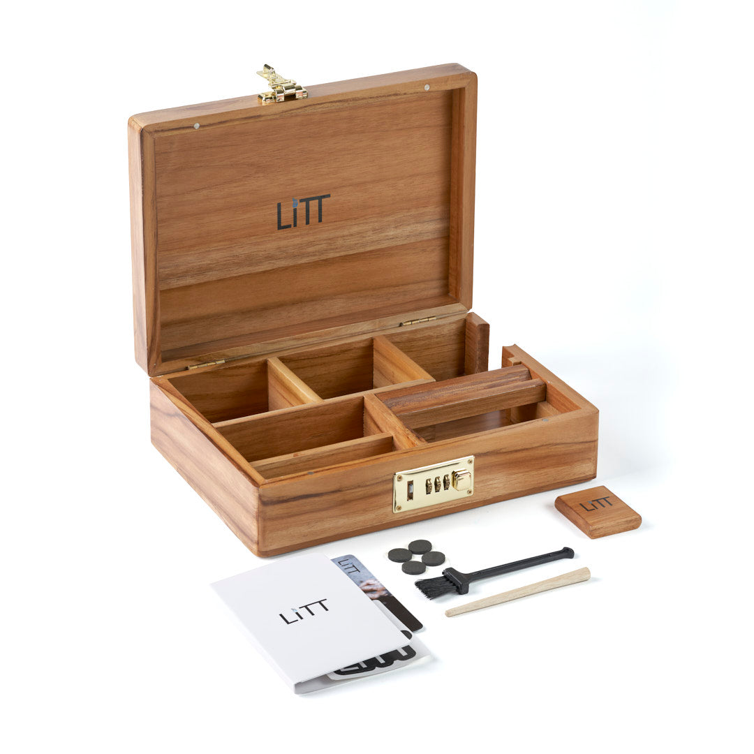 LITT Stash Box – Wooden Accessory Storage Box for Discreet Accessory Storage Handcrafted Organiser
